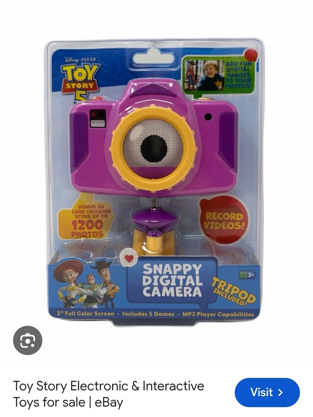Toy Story 5 Snappy Digital Camera - Purple New